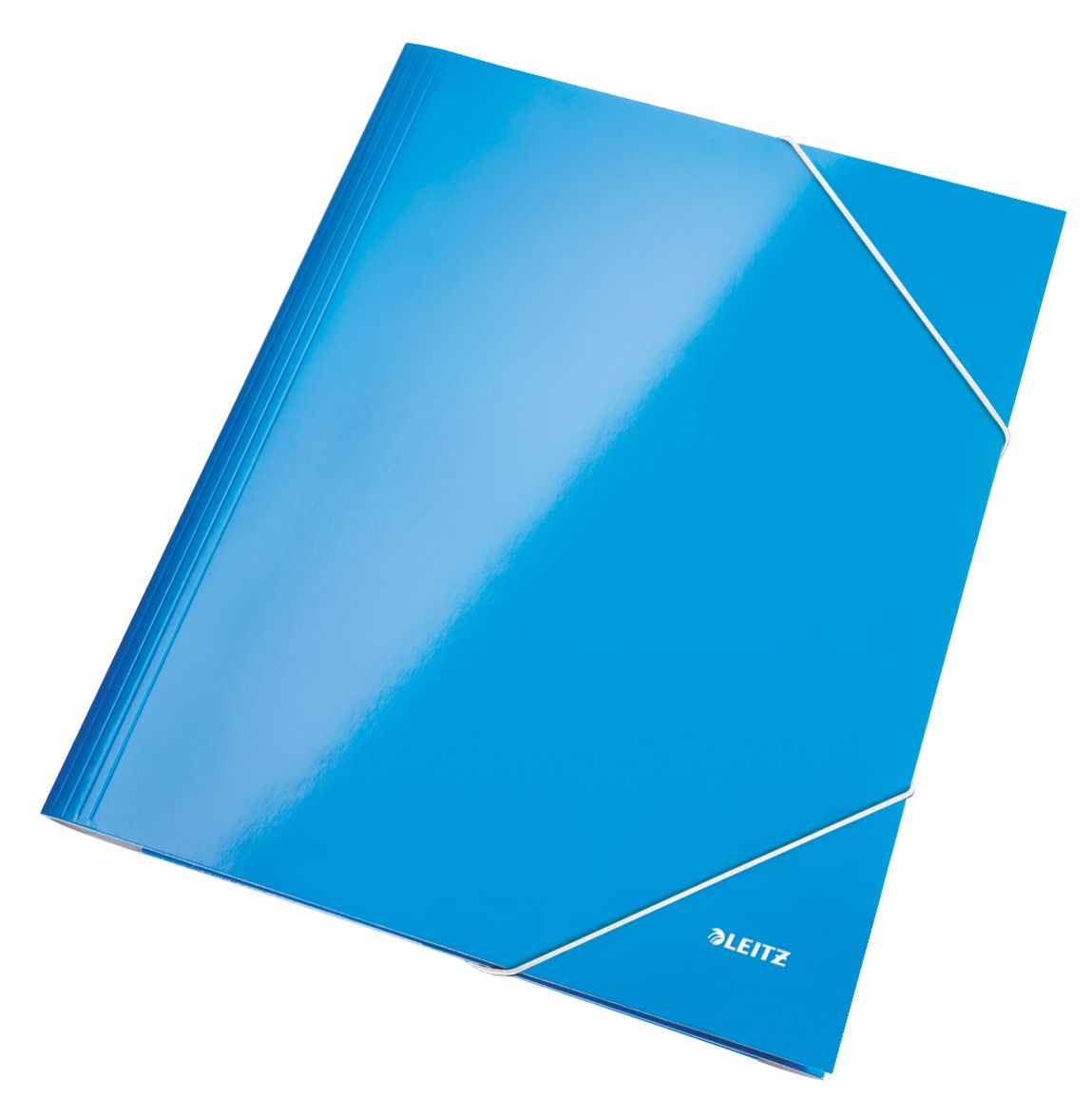 MAPA CARTON CU ELASTIC ALBASTRU METALIZAT WOW LEITZ MAPA CARTON CU ELASTIC ALBASTRU METALIZAT WOW LEITZ